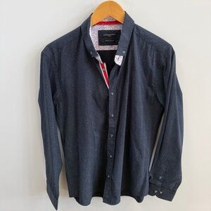 🛶 Lloyd & Jefferson London Navy Casual Button-Down Shirt – Size Large